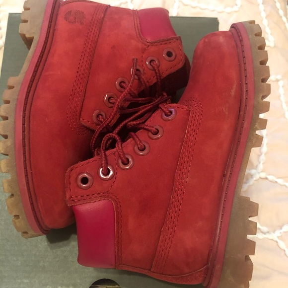 Toddler Red Timberland boots